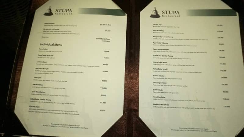 stupan restaurant magelang