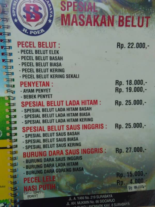 spesial belut surabaya