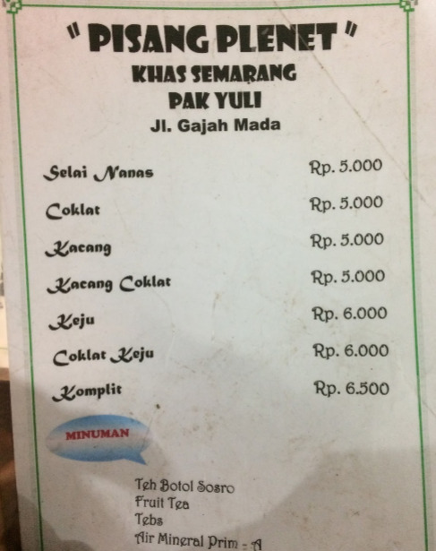 pisang plenet khas semarang