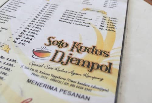soto kudus djempol