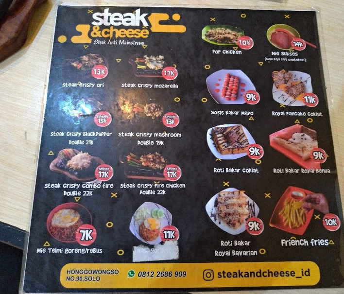 steak and cheese honggowongso