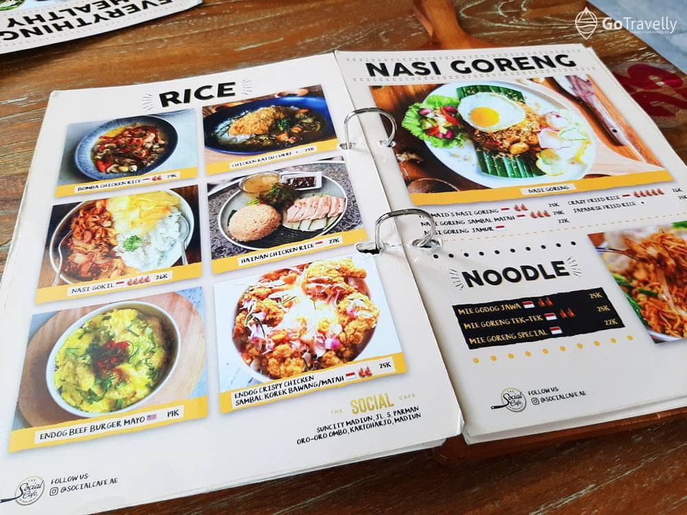 Menu di Social Cafe Madiun