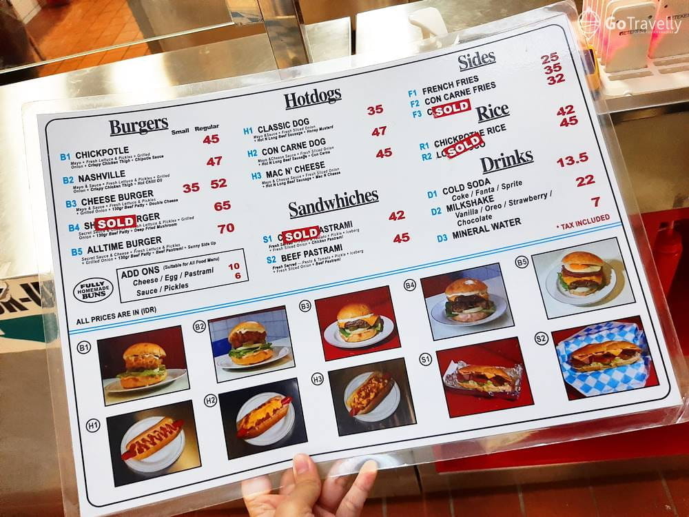 Menu makanan Alltime Buns